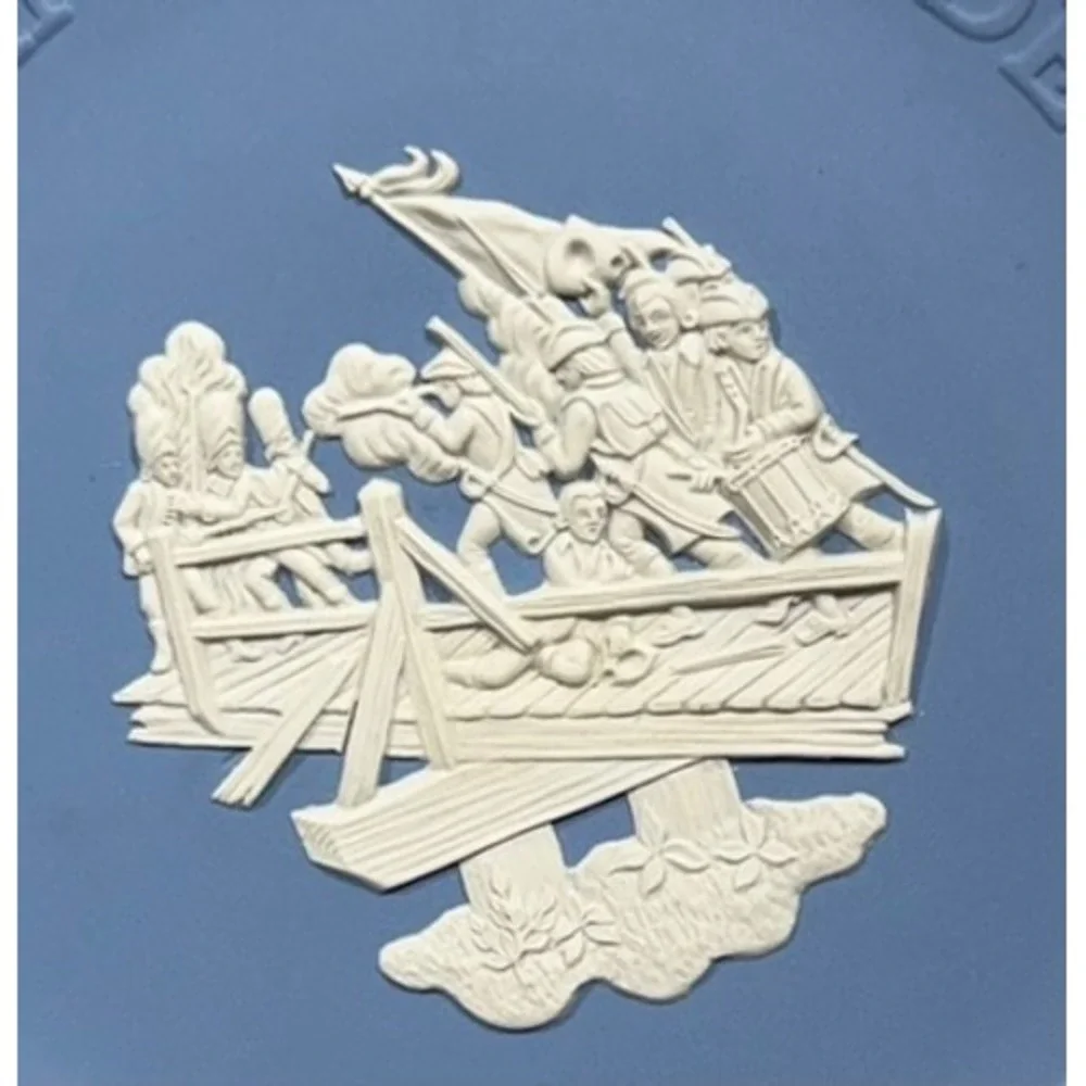 Wedgwood Jasperware American Independence Battle of Concord Bicentennial Plate